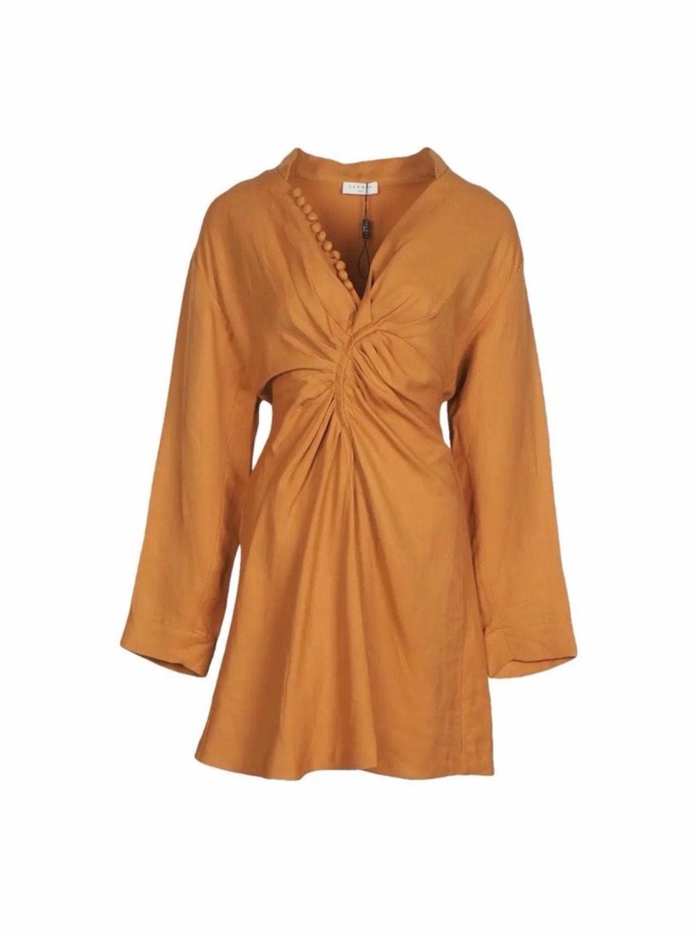 Sandro Orange Twist-Detail Tunic